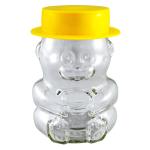 Банка для мёда 0.3 л МИШКА шляпа желтая КВ/475-985